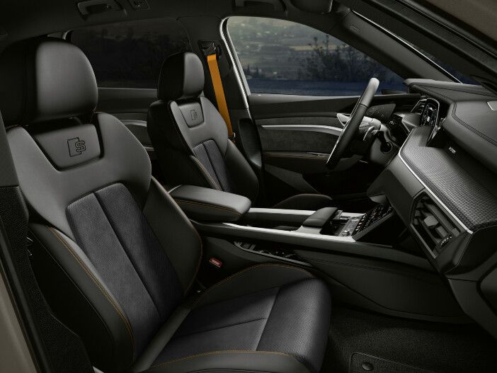 Auto Leasing - Spezielle Details innen und außen: Der Audi e-tron in der S line black edition