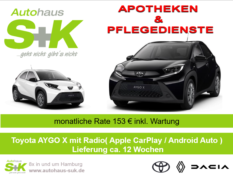 Toyota Aygo X mit Radio(AndroidAuto/AppleCarplay) - KURZFRISTIG VERFÜGBAR - SMARTPHONE ANBINDUNG