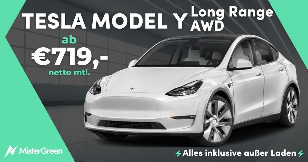 Tesla Model Y Maximale Reichweite ⎸ All-Inkl. Sonderaktion ⎸ 0,25% Versteuerung