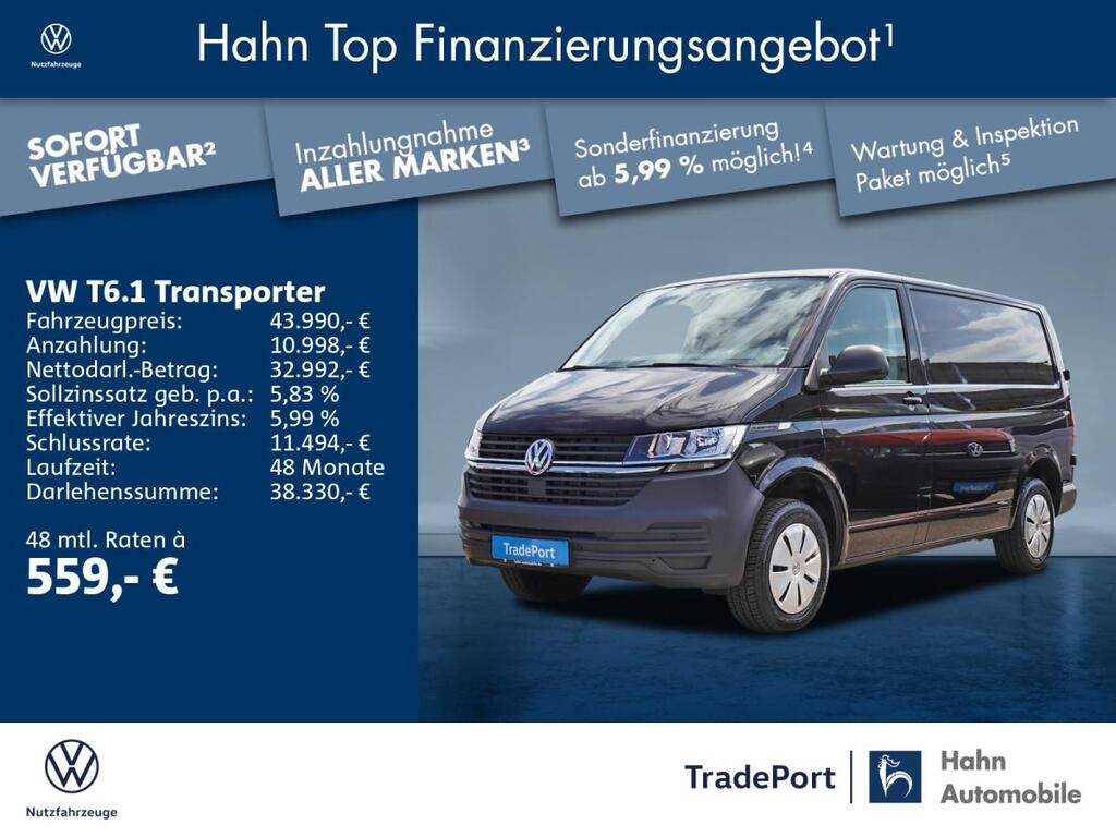 Volkswagen T6.1 Transporter 2,0TDI 81KW KLIMA HECKFLÜGEL PDC