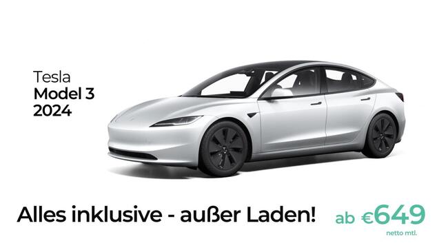 Tesla Model 3 MODEL 2024 - ALLES INKLUSIVE - AUßER LADEN! - Bild 1