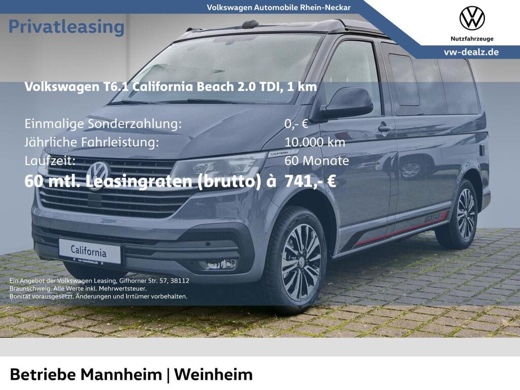 Volkswagen T6 California Beach Camper "Edition" 2.0 TDI DSG