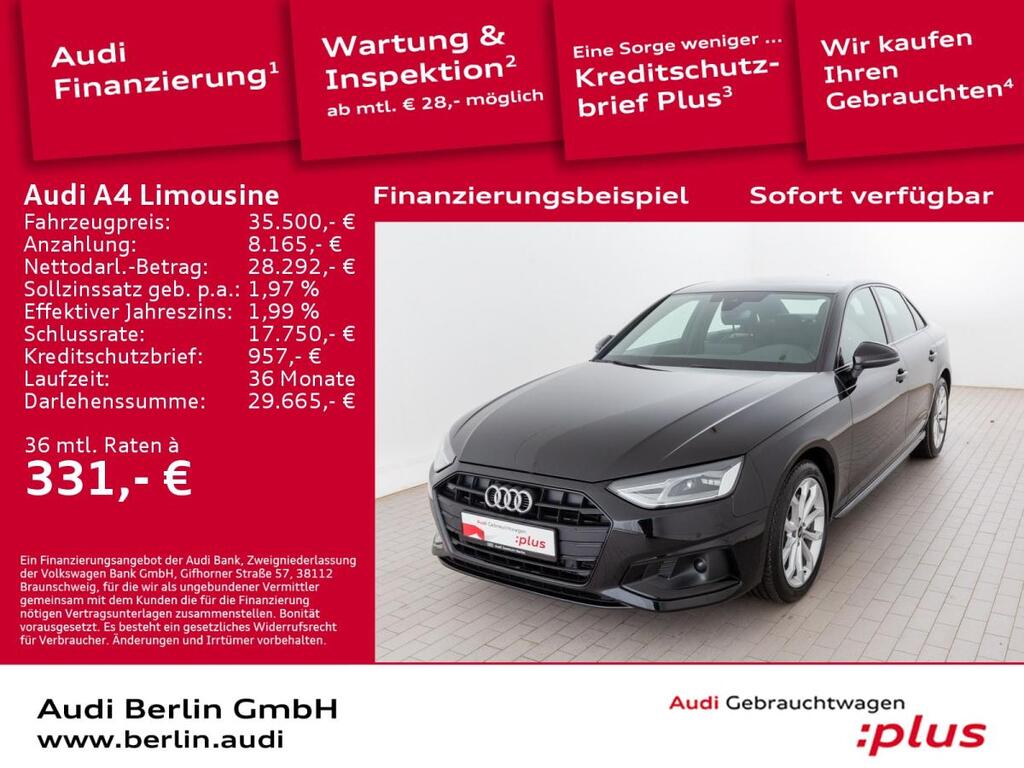 Audi A4 für 279,00 € brutto leasen