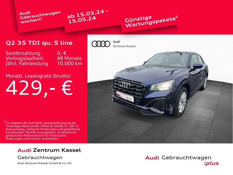 Audi Q2 35 TDI qu. S line LED virtual Co. Navi Kamera