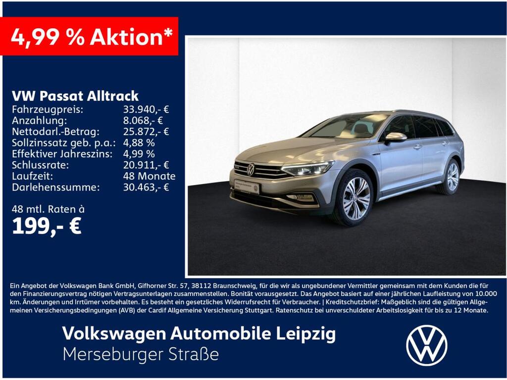 Volkswagen Passat für 422,00 € brutto leasen