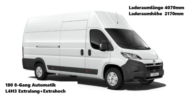 Opel Movano 180 35+ L4H3 Automatik *CargoPlus|TechnoPlus|VisibilityPlus* - Bild 1