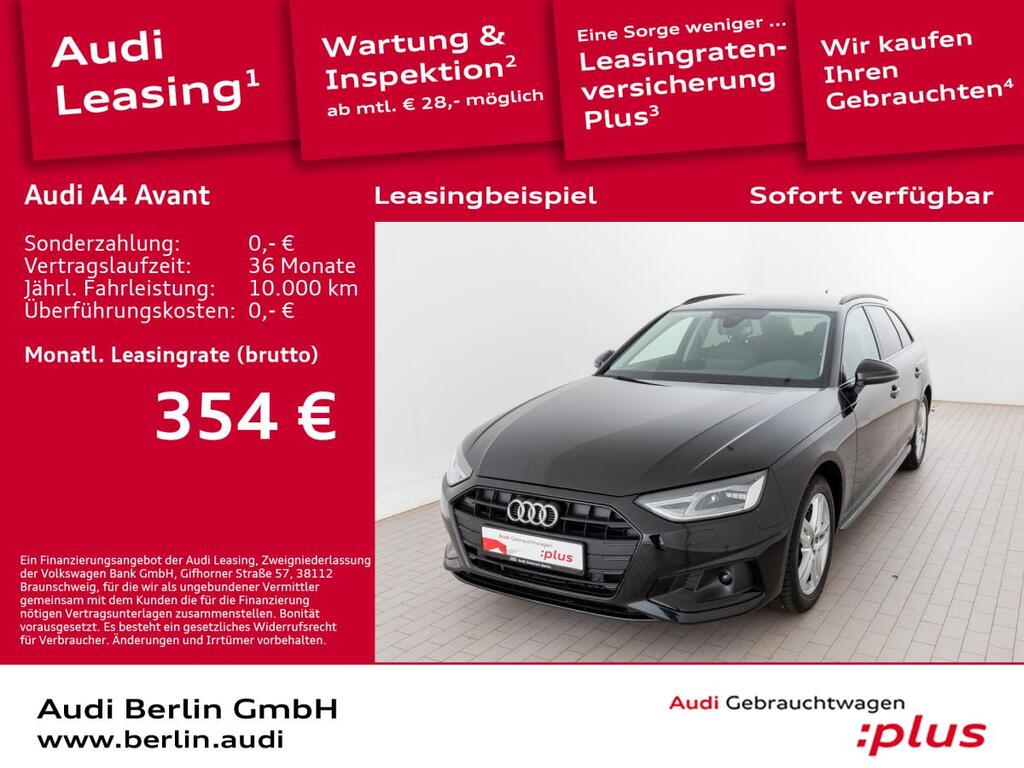 Audi A4 für 399,00 € brutto leasen