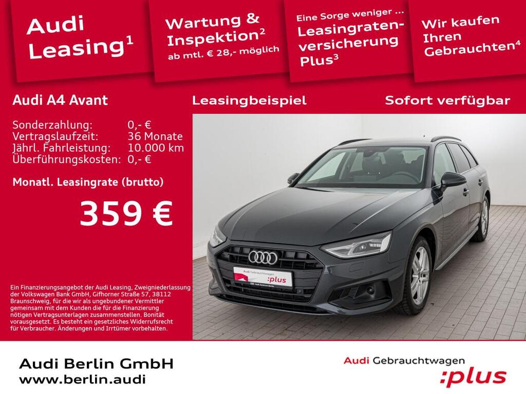 Audi A4 für 399,00 € brutto leasen