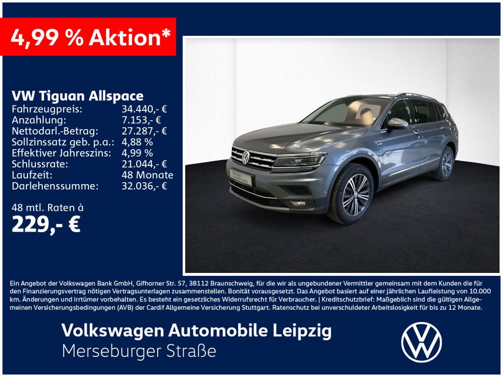 Volkswagen Tiguan Allspace für 443,00 € brutto leasen
