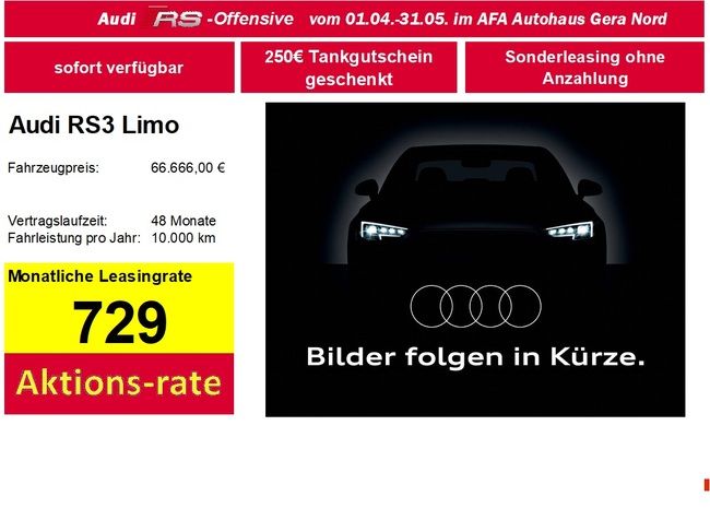 Audi RS3 RS 3 Lim. B&O*MatrixLED*Pano*RFK*Opt.schwarz - Bild 1