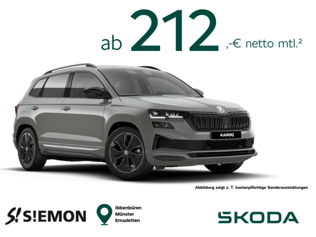 Skoda Karoq Sportline 🏎️🏁 150 PS Automatik ✔️ Gewerbeaktion 🚗 🚕 🚙 - Bild 1