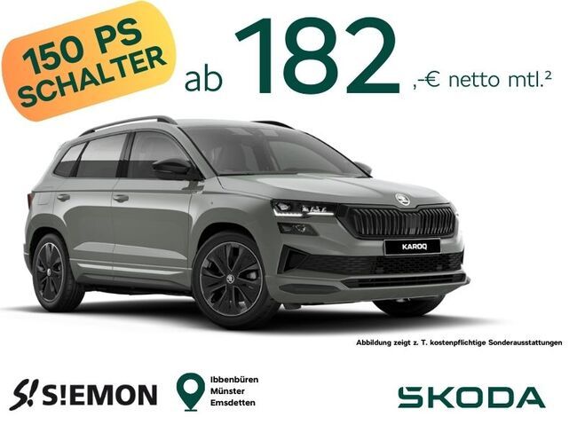 Skoda Karoq Sportline 🏎️🏁 150 PS Schalter ✔️ Gewerbeaktion 🚗 🚕 🚙 - Bild 1