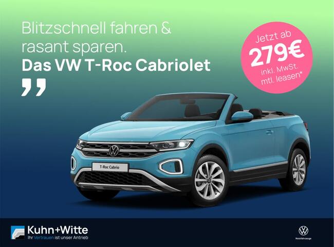 Volkswagen T-Roc Cabriolet Style 1.0 l TSI 🌞 Oben Ohne zu TOP Konditionen❗️ - Bild 1