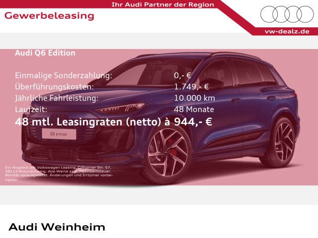 Audi e-tron Q6 e-tron SUV edition one blue quattro NEU