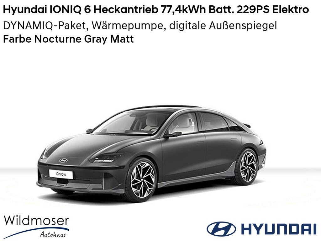 Hyundai IONIQ 6 ⚡ Heckantrieb 77,4kWh Batt. 229PS Elektro ⏱ Sofort verfügbar! ✔️ mit 3 Zusatz-Paketen
