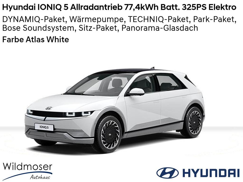 Hyundai IONIQ 5 ⚡ Allradantrieb 77,4kWh Batt. 325PS Elektro ⏱ Sofort verfügbar! ✔️ mit 7 Zusatz-Paketen
