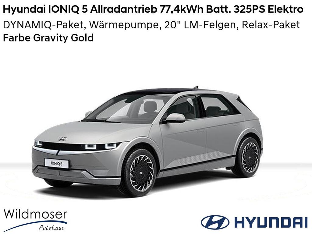 Hyundai IONIQ 5 ⚡ Allradantrieb 77,4kWh Batt. 325PS Elektro ⏱ Sofort verfügbar! ✔️ mit 4 Zusatz-Paketen