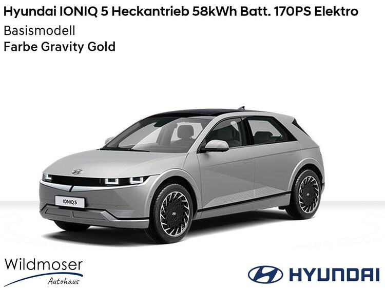 Hyundai IONIQ 5 ⚡ Heckantrieb 58kWh Batt. 170PS Elektro ⏱ Sofort verfügbar! ✔️ Basismodell