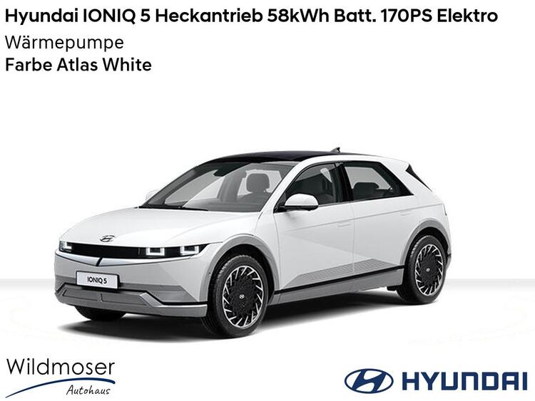 Hyundai IONIQ 5 ⚡ Heckantrieb 58kWh Batt. 170PS Elektro ⏱ Sofort verfügbar! ✔️ mit Wärmepumpe