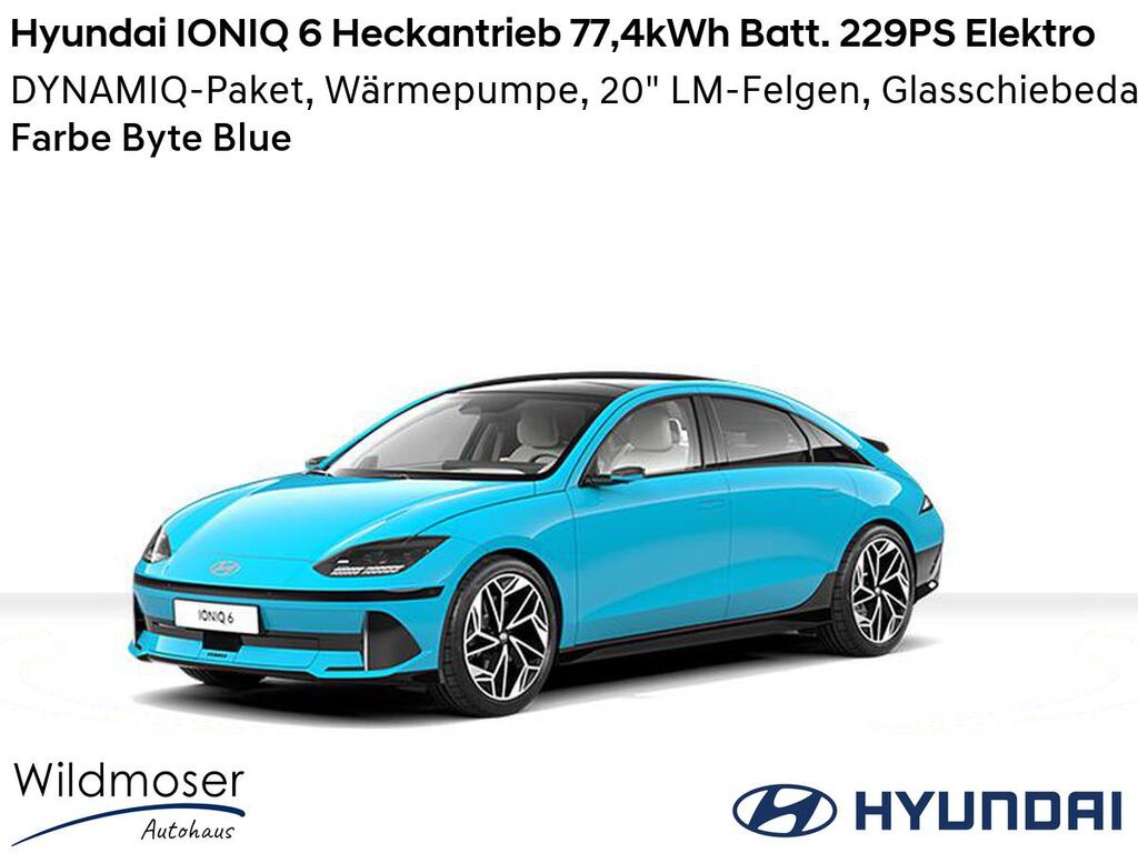 Hyundai IONIQ 6 ⚡ Heckantrieb 77,4kWh Batt. 229PS Elektro ⏱ Sofort verfügbar! ✔️ mit 4 Zusatz-Paketen