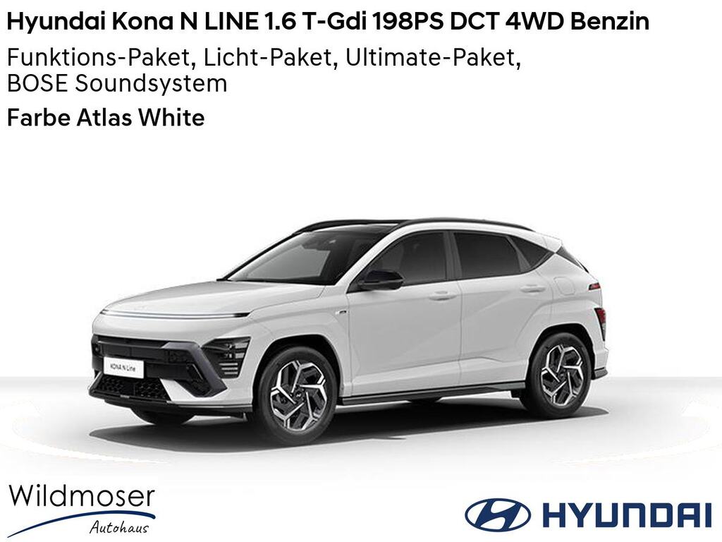 Hyundai Kona ❤️ N LINE 1.6 T-Gdi 198PS DCT 4WD Benzin ⏱ Sofort verfügbar! ✔️ mit 4 Zusatz-Paketen