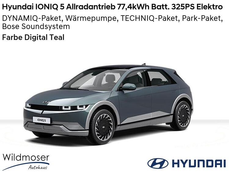 Hyundai IONIQ 5 ⚡ Allradantrieb 77,4kWh Batt. 325PS Elektro ⏱ Sofort verfügbar! ✔️ mit 5 Zusatz-Paketen
