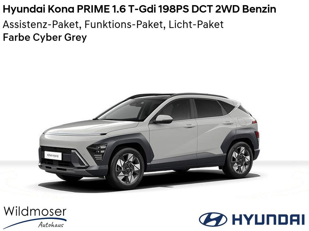 Hyundai Kona ❤️ PRIME 1.6 T-Gdi 198PS DCT 2WD Benzin ⏱ 5 Monate Lieferzeit ✔️ mit 3 Zusatz-Paketen