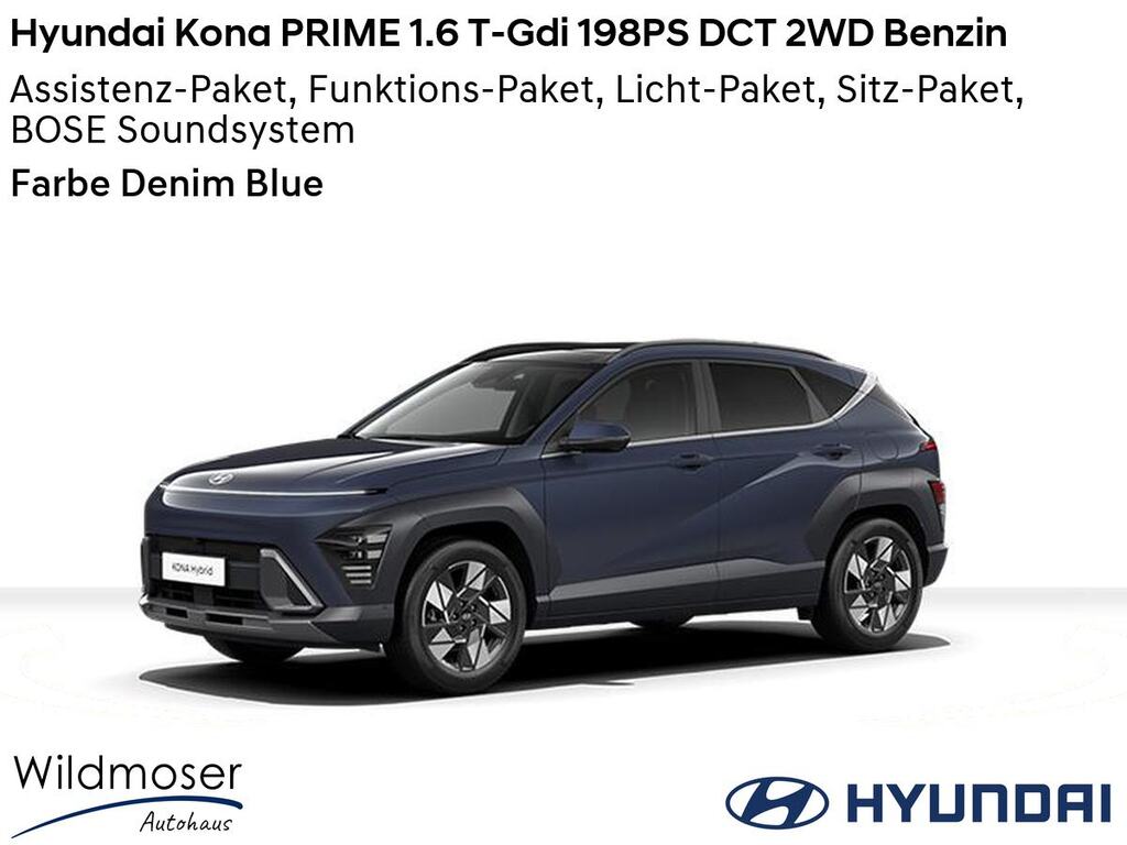 Hyundai Kona ❤️ PRIME 1.6 T-Gdi 198PS DCT 2WD Benzin ⏱ 5 Monate Lieferzeit ✔️ mit 5 Zusatz-Paketen