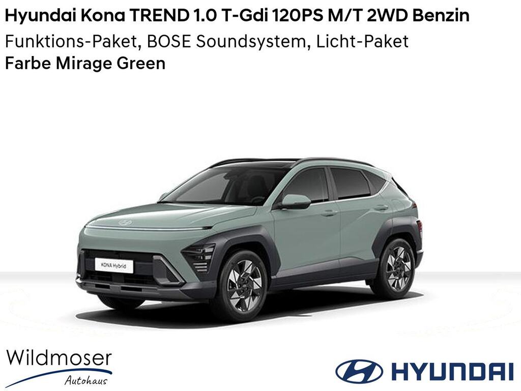Hyundai Kona ❤️ TREND 1.0 T-Gdi 120PS M/T 2WD Benzin ⏱ 5 Monate Lieferzeit ✔️ mit 3 Zusatz-Paketen