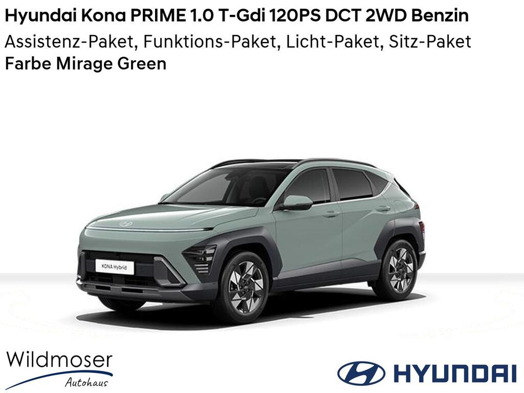 Hyundai Kona ❤️ PRIME 1.0 T-Gdi 120PS DCT 2WD Benzin ⏱ 5 Monate Lieferzeit ✔️ mit 4 Zusatz-Paketen