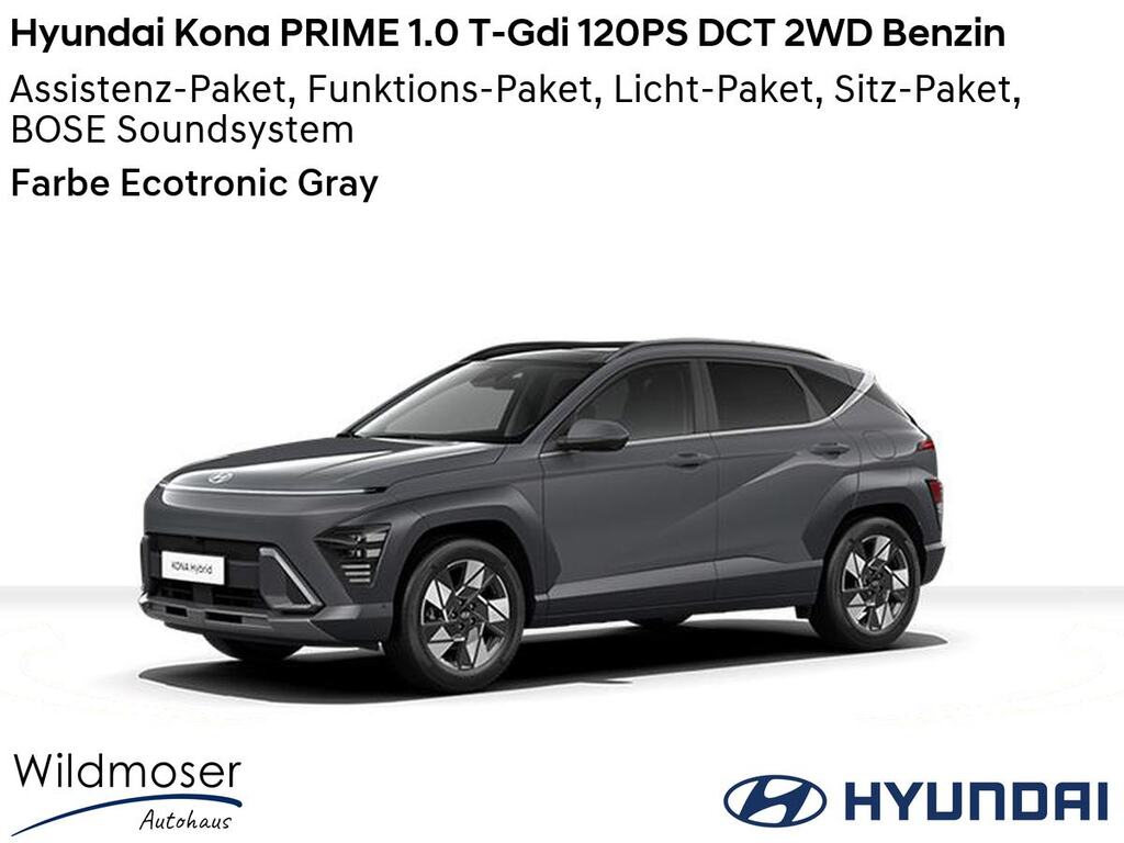 Hyundai Kona ❤️ PRIME 1.0 T-Gdi 120PS DCT 2WD Benzin ⏱ 5 Monate Lieferzeit ✔️ mit 5 Zusatz-Paketen