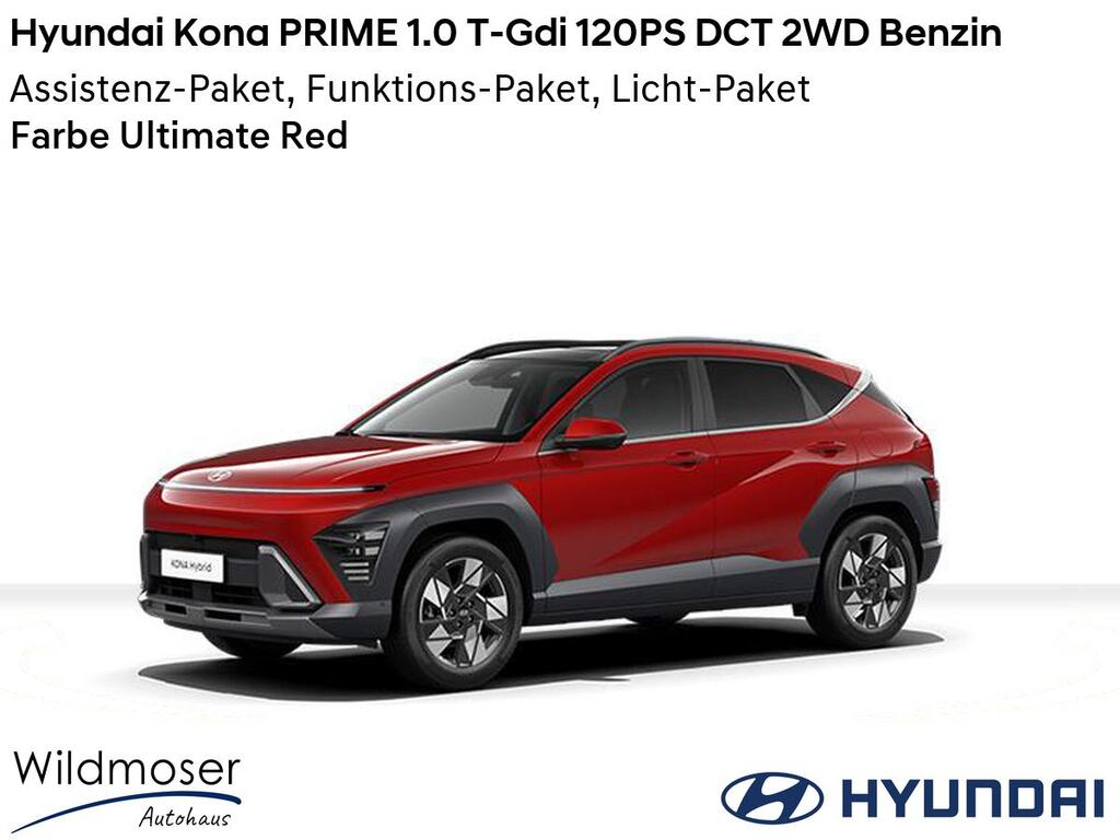 Hyundai Kona ❤️ PRIME 1.0 T-Gdi 120PS DCT 2WD Benzin ⏱ Sofort verfügbar! ✔️ mit 3 Zusatz-Paketen