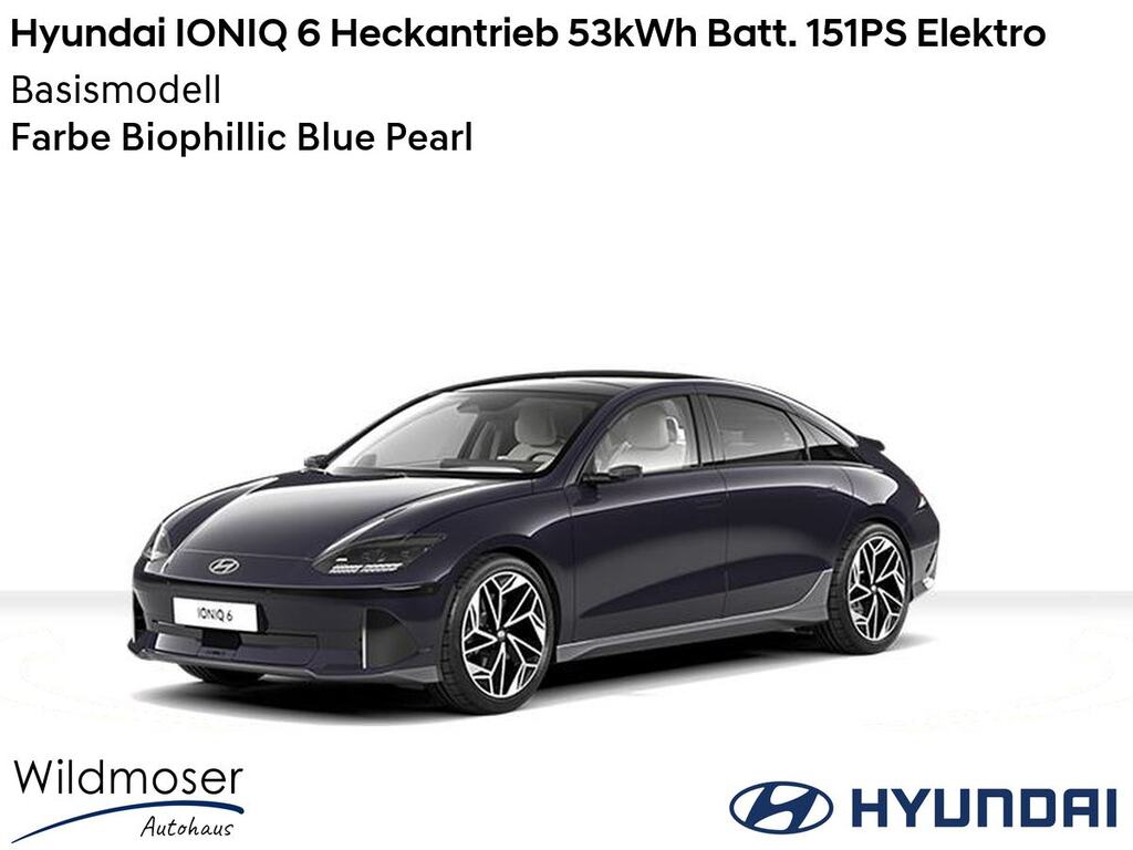 Hyundai IONIQ 6 ⚡ Heckantrieb 53kWh Batt. 151PS Elektro ⏱ Sofort verfügbar! ✔️ Basismodell