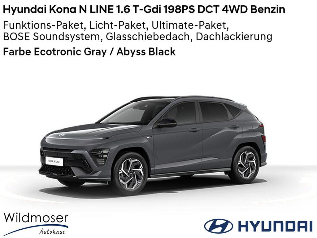 Hyundai Kona ❤️ N LINE 1.6 T-Gdi 198PS DCT 4WD Benzin ⏱ 5 Monate Lieferzeit ✔️ mit 6 Zusatz-Paketen
