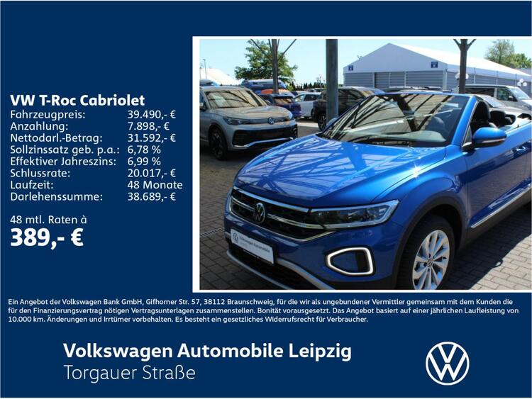 Volkswagen T-Roc Cabriolet Style 1.5 l TSI DSG*NAVI