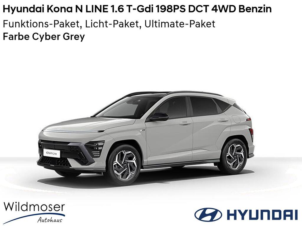 Hyundai Kona ❤️ N LINE 1.6 T-Gdi 198PS DCT 4WD Benzin ⏱ Sofort verfügbar! ✔️ mit 3 Zusatz-Paketen