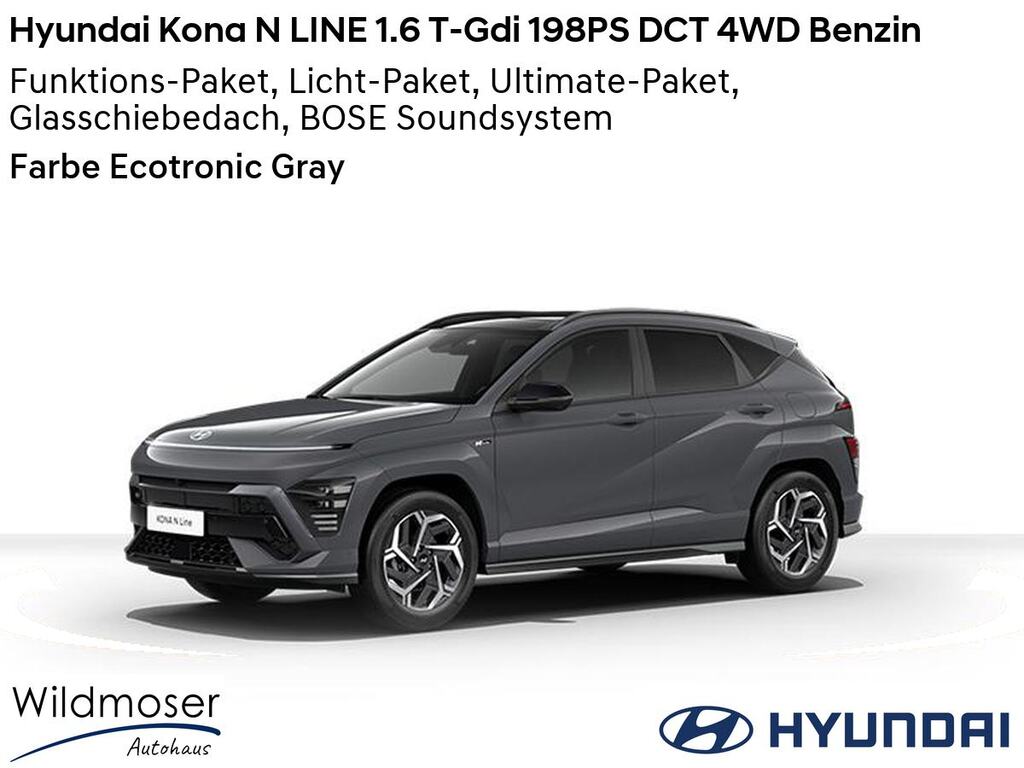 Hyundai Kona ❤️ N LINE 1.6 T-Gdi 198PS DCT 4WD Benzin ⏱ Sofort verfügbar! ✔️ mit 5 Zusatz-Paketen