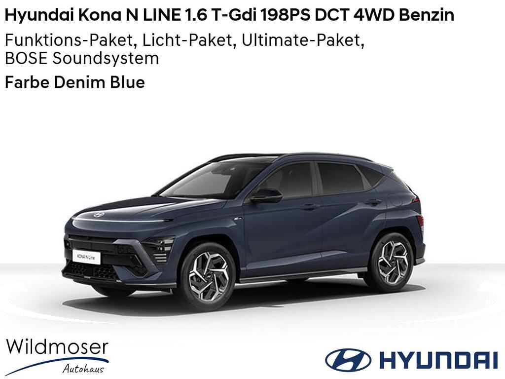 Hyundai Kona ❤️ N LINE 1.6 T-Gdi 198PS DCT 4WD Benzin ⏱ Sofort verfügbar! ✔️ mit 4 Zusatz-Paketen
