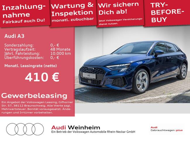 Audi A3 35 2.0 TDI Sportback S line Navi Business LED uvm - Bild 1