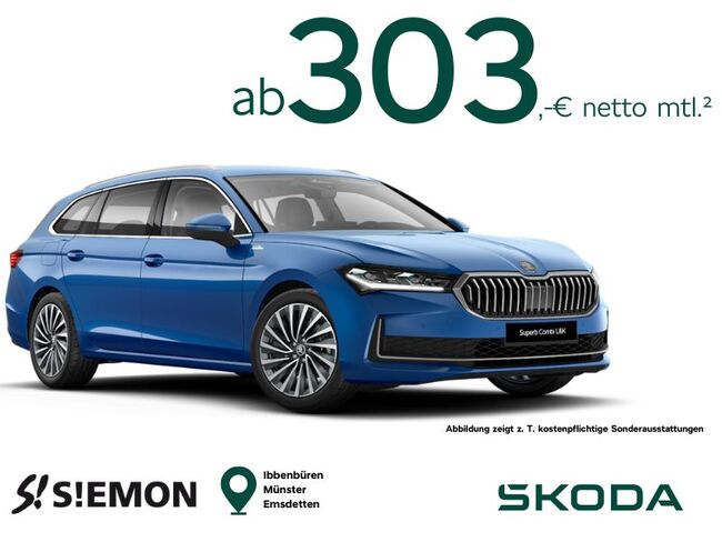 Skoda Superb Combi L&K Premium Ausstattung ✔️ 2.0 TDI 150 PS Automatik ✔️ Energy Blau ✔️ - Bild 1