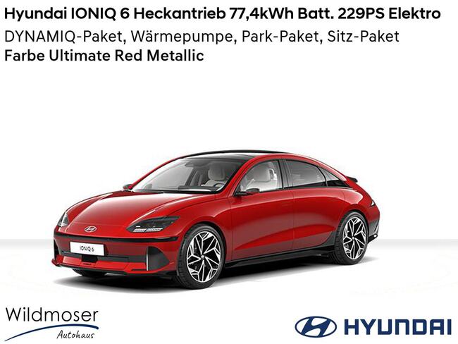 Hyundai IONIQ 6 ⚡ Heckantrieb 77,4kWh Batt. 229PS Elektro ⏱ Sofort verfügbar! ✔️ mit 4 Zusatz-Paketen - Bild 1