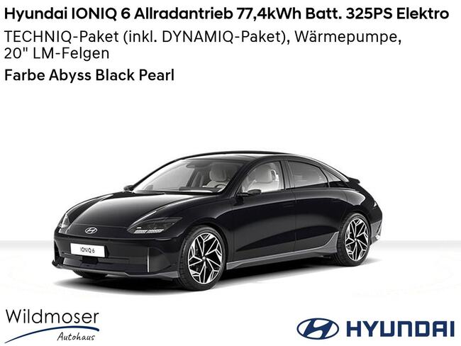 Hyundai IONIQ 6 ⚡ Allradantrieb 77,4kWh Batt. 325PS Elektro ⏱ Sofort verfügbar! ✔️ mit 3 Zusatz-Paketen - Bild 1