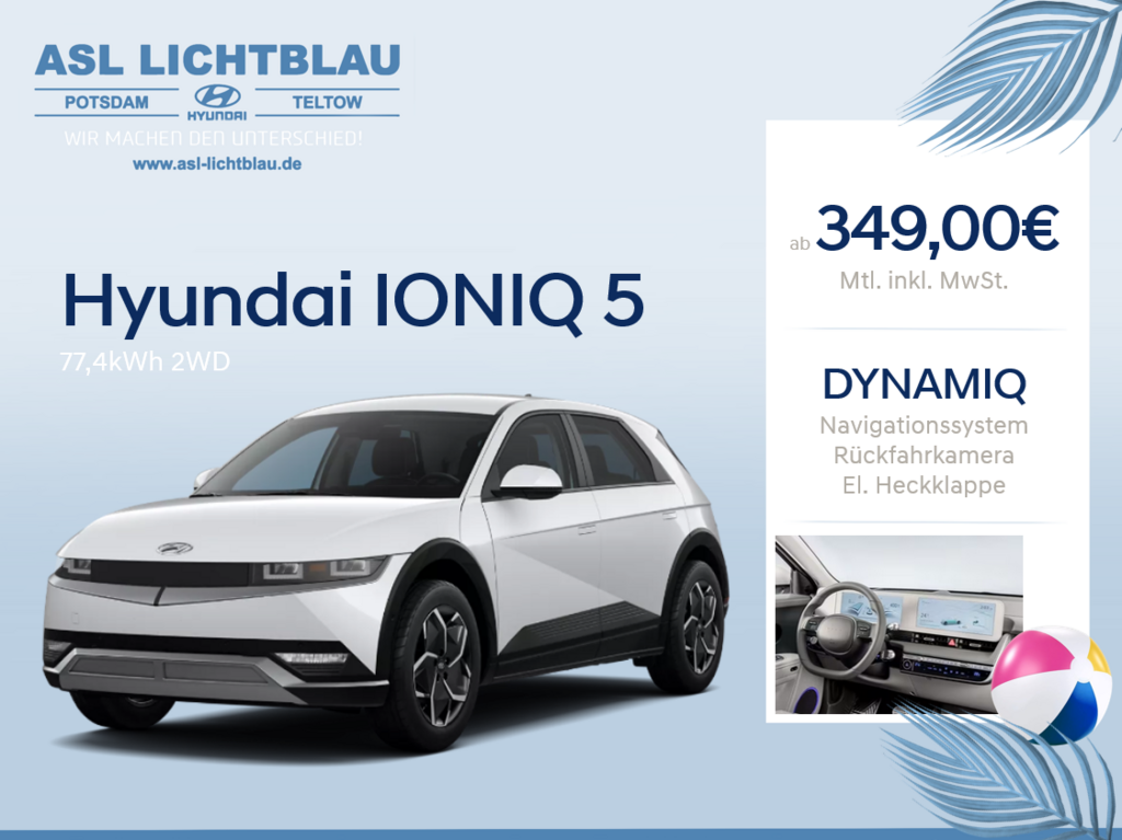 Hyundai IONIQ 5 ☀️? SOMMER-AKTION DYNAMIQ 77,4kWh 2WD el. Heckklappe? ☀️