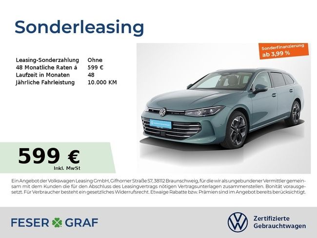 Volkswagen Passat Variant NEU Elegance 2.0 TDI DSG Navi AHK - Bild 1