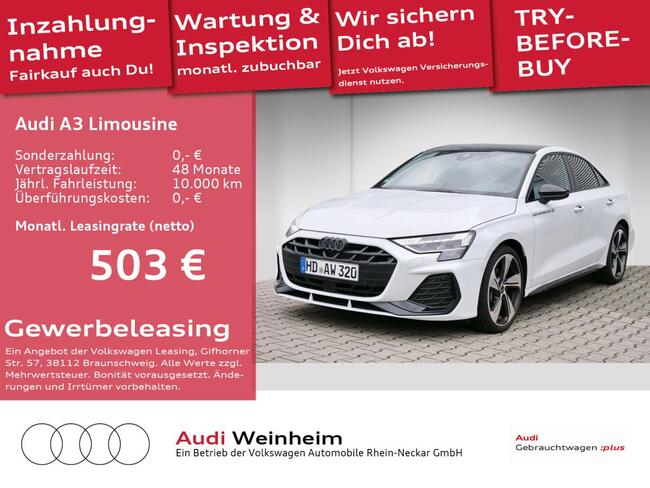 Audi A3 Limousine S line 35 TFSI S tronic Navi MatrixLED - Bild 1