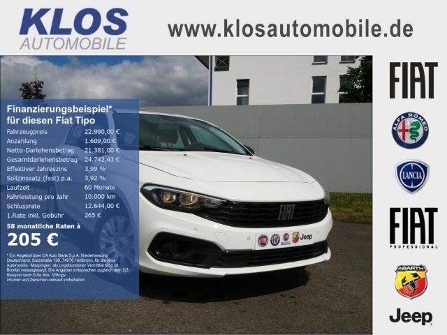 Fiat Tipo LIFE 5T HYBRID 1.5 GSE 130PS DCT KAMERA PDC APPLE CARPLAY - Bild 1