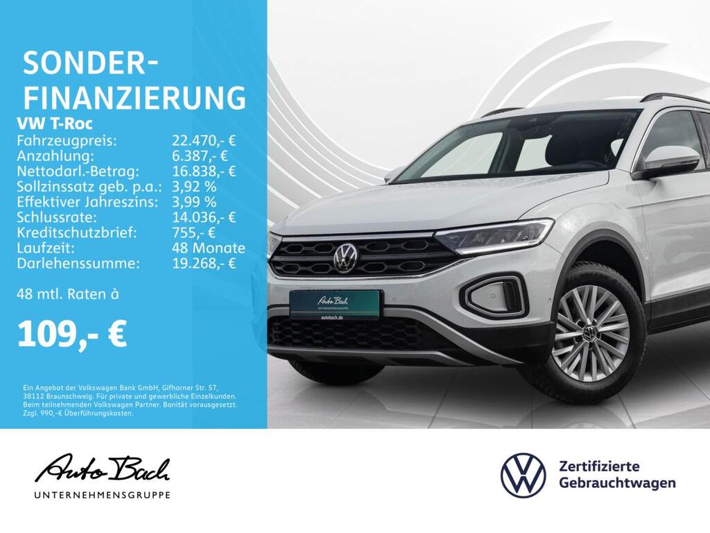 Volkswagen T-Roc 1.0 TSI Life, Navi, LED, App-Connect, Digital Cockpit, Klima, Sitzheizung