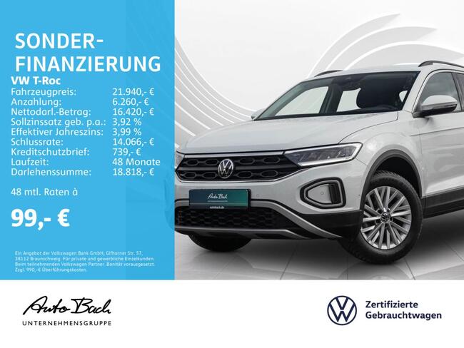 Volkswagen T-Roc 1.0 TSI Life, Navi, LED, App-Connect, Digital Cockpit, Klima, Sitzheizung - Bild 1