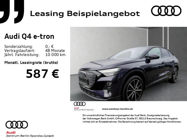 Audi Q4 e-tron 40 Sportback Adv. *NAV+*Opt.-Schwarz* - Bild 1