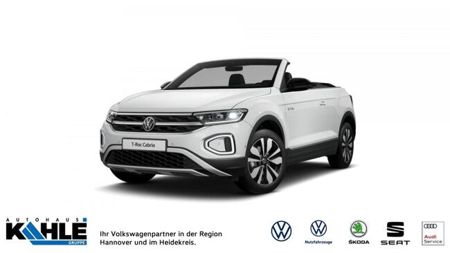 Volkswagen T-Roc Cabriolet 1.0 TSI OPF GOAL SOFORT VERFÜGBAR Navi RFK GJR Windschott - Bild 1